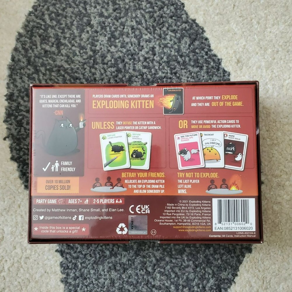 Exploding‎ Kittens Card Game. SEALED. - Picture 2 of 2